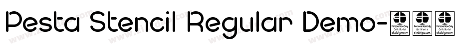 Pesta Stencil Regular Demo字体转换
